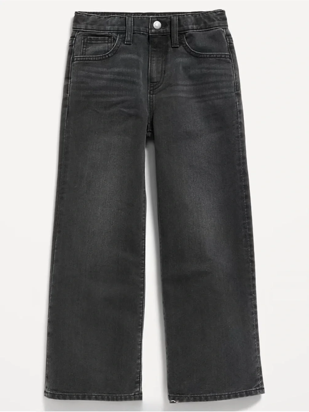 Old Navy | Girl’s Black Rinse High-Waisted Baggy Wide-Leg Jeans Denim Jeans, 10